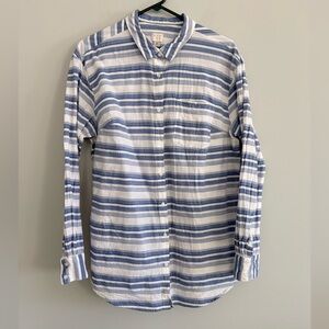 a new day Blue and White Striped Button Down Shirt